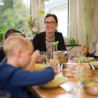 Gemeinsames Essen der Peanutsgruppe mit Kirsten Paulmann